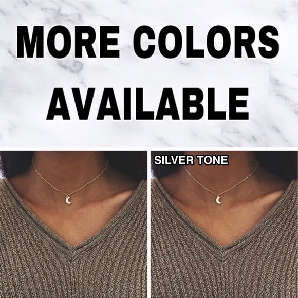 ⚜️[𝟯/$𝟭𝟴]⚜️Silver Moon Simple Dainty Choker NEW - Picture 7 of 9
